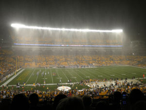 Rain at the Pittsburgh Steelers Game on August 14 2010